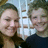 Two people pose together in a pixelated photo on the left, with blue text on the right and bottom reading "Sam Kitson's my HERO!" and "Love always, Abbey"