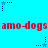 Blue star-shaped icons with dotted lines animate against a bright cyan background, while red text repeats horizontally.