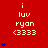 Red background with repeated text and blue star icons; animation changes the number of stars vertically aligned on left side.