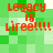 Pixelated red text 'Legacy is Liree!!!!!' on a green and white checkered background with visible pixelation and color bleeding.