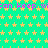 A static image with a bright green background covered in repeating yellow stars, featuring horizontal bands of pink text reading "can keep w" and a solid gray rectangle at the bottom right.