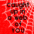 Red background with white web pattern and black text reading 'Caught up in a web of YOU' across four