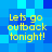 Blue pixelated background with yellow text reading "Lets go outback tonight!" in four identical quadrants.