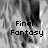 Black-and-white pixelated image with 'Final Fantasy' text overlaid on a blurred background of a person with long hair.