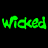 A 5x5 contact sheet of green pixelated text on a black background, displaying sequential frames from an animated icon with visible text changes across sampled frames.