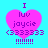 A static image with four identical pink heart-shaped icons on a cyan background, each containing text and symbols.