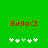 Green background with red text 'Bella<3' and five white plus signs below, one of which is light green in the left view.