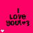 A bright pink background displays "I LOVE YOU!" text with a heart symbol, accompanied by white star-like shapes that increase in number across frames.