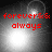 Red text 'forever& always' overlaid on grayscale light effects with four distinct bright spots across a dark background.