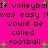 Static image with bright pink background displaying repeated text about volleyball and football, interspersed with green plus signs.