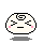 A 4-frame pixel art animation of a round white character with pink cheeks, black spiral head mark, and closed eyes in various states of blue particle effects above it.