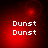 Red background with white text 'Dunst Dunst' and shifting light effects across four