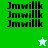 Green and light blue background with repeated black text and star symbols changing color between frames.