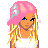 Animated contact sheet of a pixel art buddy icon featuring a blonde girl, body parts, and text phrases with purple lip graphics on white background.