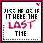 A 5x5 contact sheet of animated frames showing a static text-based icon with pink and black lettering on white background, bordered by dotted lines and small hearts.