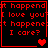 Red pixelated text and heart symbols on black background in four- with animation changes