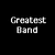 A 50x50 pixel animated buddy icon featuring text and a band logo in grayscale, arranged as a contact sheet with four frames showing sequential animation changes.
