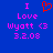Blue background with pink pixelated text reading 'I Love Wyatt <3 3.2.08' and a red pixelated heart symbol above 'Love'.