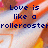 Pixelated text on a blurred background with orange, white, and yellow stripes; three blue arrow symbols appear below the text.