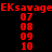 Red pixelated text and numbers on black background, repeated in two with identical content