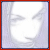 pixelated images with red borders, each showing a stylized face and changing text phrases