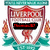 Two pixelated Liverpool FC crests with red text overlays and a black-and-white soccer ball on the right.
