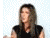 Animated sequence of a woman with long brown hair wearing a black sleeveless top against light blue background, showing facial expression changes and subtle head movements.