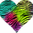 A heart-shaped icon with a gradient of teal, green, pink, and purple stripes, featuring a black rectangular overlay with white text reading "Ula" on the right side.