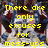 Yellow pixelated text overlays a blurred background image of a person in a red and blue outfit, with a gray on the right side