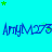 Cyan background with repeated blue text 'AmyM2073' and scattered green stars, partially cropped on the right.