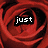 Red rose background with black text overlays reading 'just', 'remember', 'c3', 'heath', and 'ledger' in pixelated font.