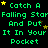 Green pixelated text repeats 'Catch A Falling Star And Put It In Your Pocket' with yellow stars on black background, animated star positions shift across frames.