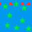 Blue background with green stars and red text reading "I LOVE BBAL" repeated twice horizontally.