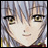 A pixelated anime-style character face with light blue hair and green eyes on the left, next to stylized text reading "Anime IM" above a smaller "COM" on a black background.