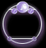 A circular purple and white icon with a glowing border displays the word 'Enter' in blue text, cycling through multiple states of visibility against a black background.