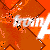 Animated orange and brown diamond-patterned background with white text overlays showing partial phrases like 'from Autumn' and 'top to Xsashes' in a pixelated style.