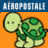 Pixelated character icons arranged in a with 'AEROPPOSTALE' text above each section, featuring a turtle, duck, and monkey on orange or light green backgrounds