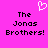 A static pixel art image with a bright pink background, displaying two identical text blocks and a heart symbol.