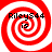 Four identical red and white spiral patterns arranged in a , each containing black text and a small pixelated symbol
