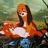 A pixelated image shows a woman with long brown hair holding a white cat, with a red fox beside her, against a green background, next to orange text reading "What time is it Mr. Fox ???".