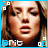 A 4-frame animated contact sheet showing a woman's face with subtle expression changes, surrounded by blue and white UI elements including the text "BmB" at bottom left of each frame.