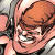 A pixelated cartoon character with brown hair and a wide grin appears on the left side of a contact sheet, while the right side displays green text reading "Original Icons .com" on a dark background.