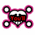Animated icon with pink and black skull design, red text "You'll", gray heart, and black text "Be" and "My" on white background.