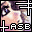 Pixelated anime-style character with purple hair and blue eyes, wearing a white top against pinkish background; text "ASE" in blocky font below.