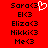 Red background with black text listing names and heart symbols; one instance shows a white heart animation over 'Sara<3'.