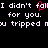 Pixelated text on black background with red heart symbol replacing 'fall' in repeated phrase, showing animation change.