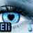 Pixelated blue eye with black heart-shaped pupil, teardrop falling from lower right corner, and "Eli" text in light blue on black rectangle at bottom left.
