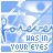 identical blue-toned pixel art icons featuring a stylized eye with the text 'HAS IN YOUR EYES' and three small stars above it