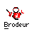 Pixel art of a hockey player in red uniform with white accents holding a stick and puck, next to large '30' numerals on gray background.