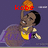 Pixelated animation of a basketball player in yellow and purple jersey holding a basketball above head, with red text changing across frames.